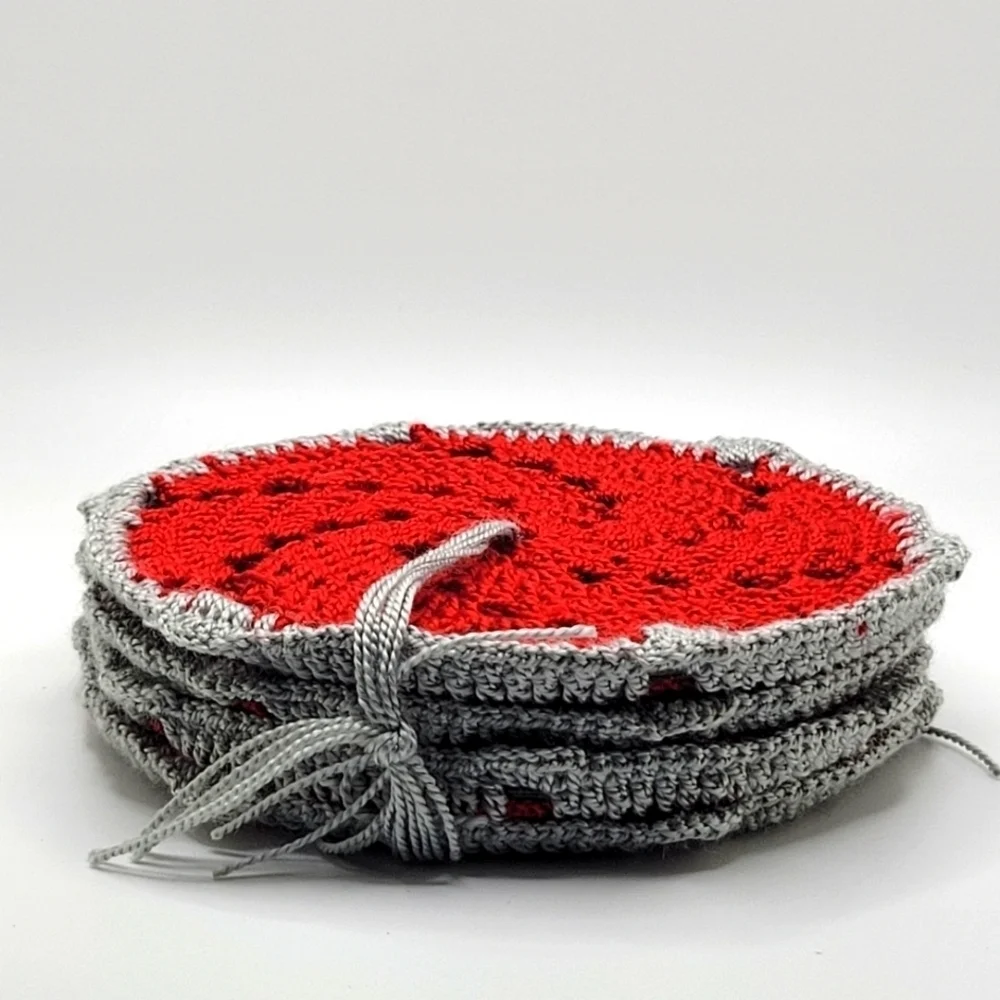 Coasters Knitted Homemade Pot Holders / Coasters Various Colors